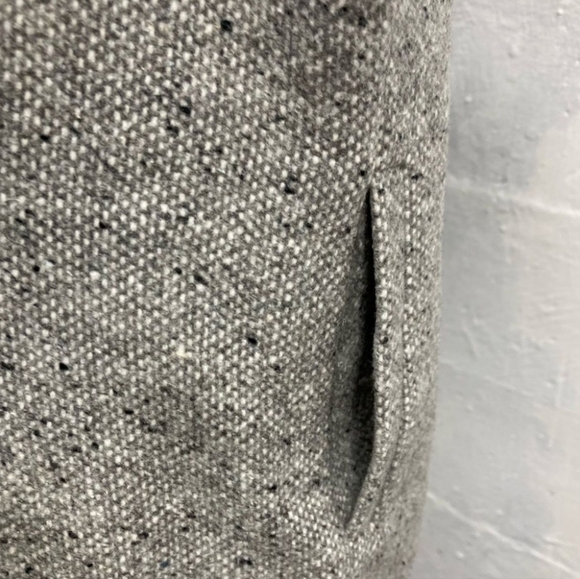 APT 9 Tweed Cape Soft Gray Wool Blend Lined Faux Leather Trim Pockets SM NWT - Picture 9 of 16